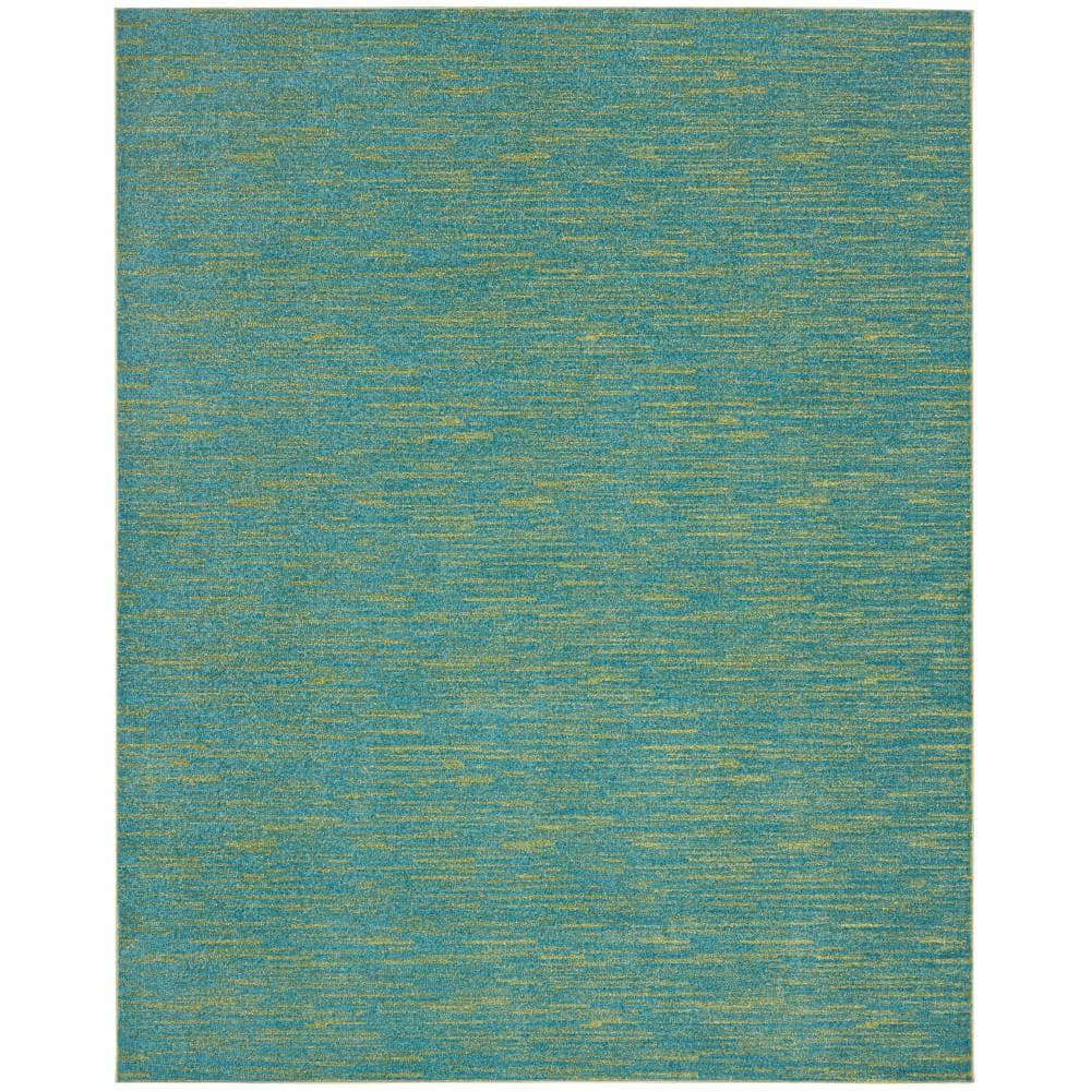 Nourison Nourison Essentials NRE01 Indoor/outdoor Area Rug - Blue Green 6' x 9'