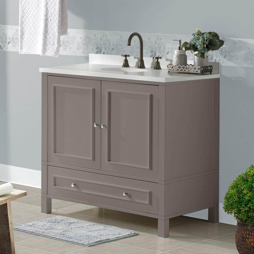 Williamsburg 36"W Transitional Style Vanity Cabinet With Soft Close Doors And Drawers