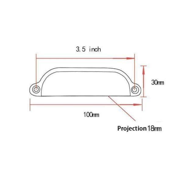 Montrose Collection 3-9/16 in. (90 mm) Classic Chrome Cabinet Cup Pull