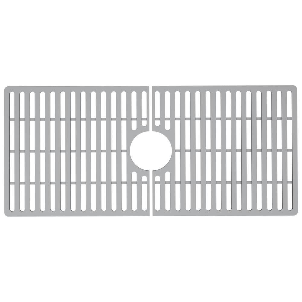 Silicone Grid VIGO Matte Stone 32" L x 15" W Bottom Sink Grid for 36 in. Single Bowl Kitchen Sink
