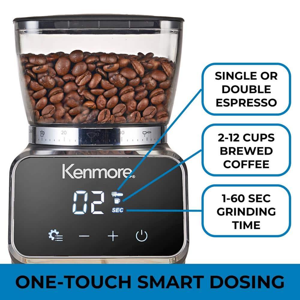 Kenmore Digital Conical Burr Coffee Grinder with 30 Grind Sizes