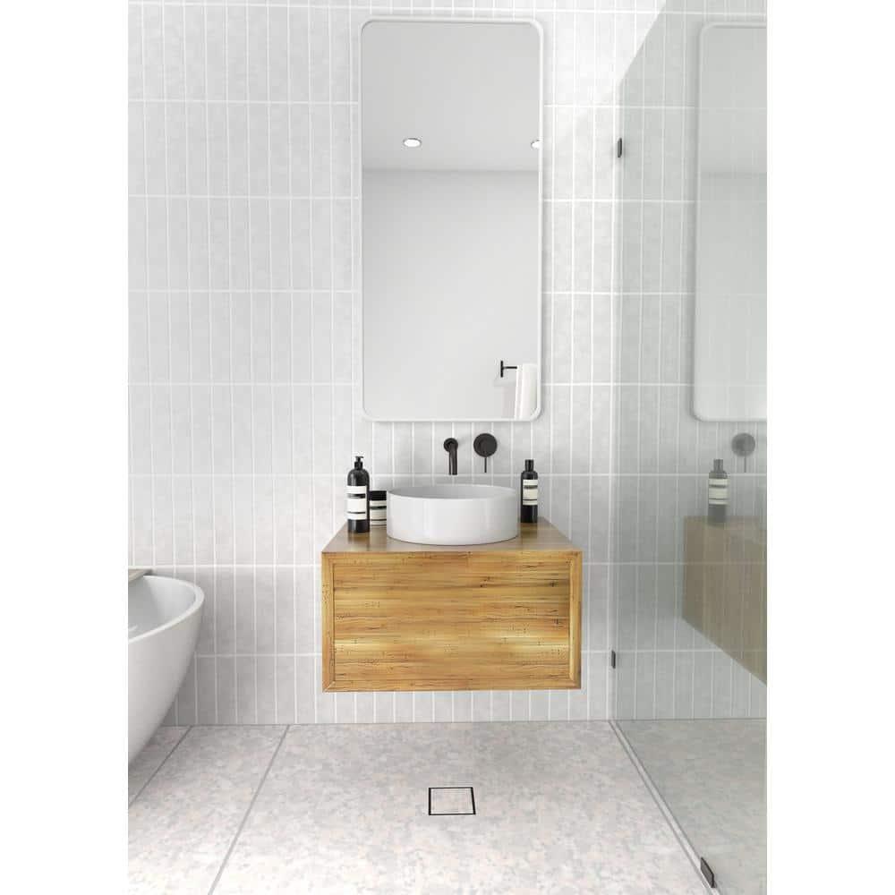 Trinity 22 in. x 48 in. Square Radius Mirror