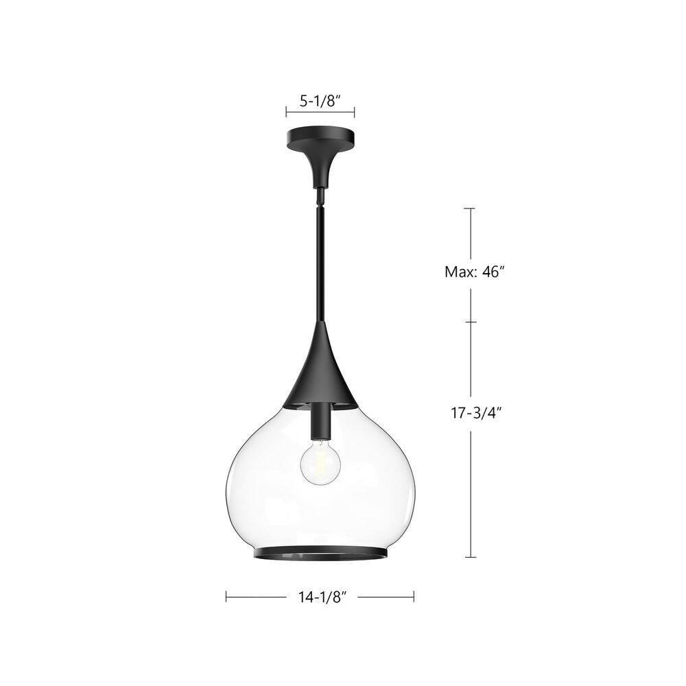 PD524214CHOP-Alora Lighting-Hazel - 1 Light Pendant-17.75 Inches Tall and 14.13 Inches Wide-Chrome Finish-Matte Opal Glass Color
