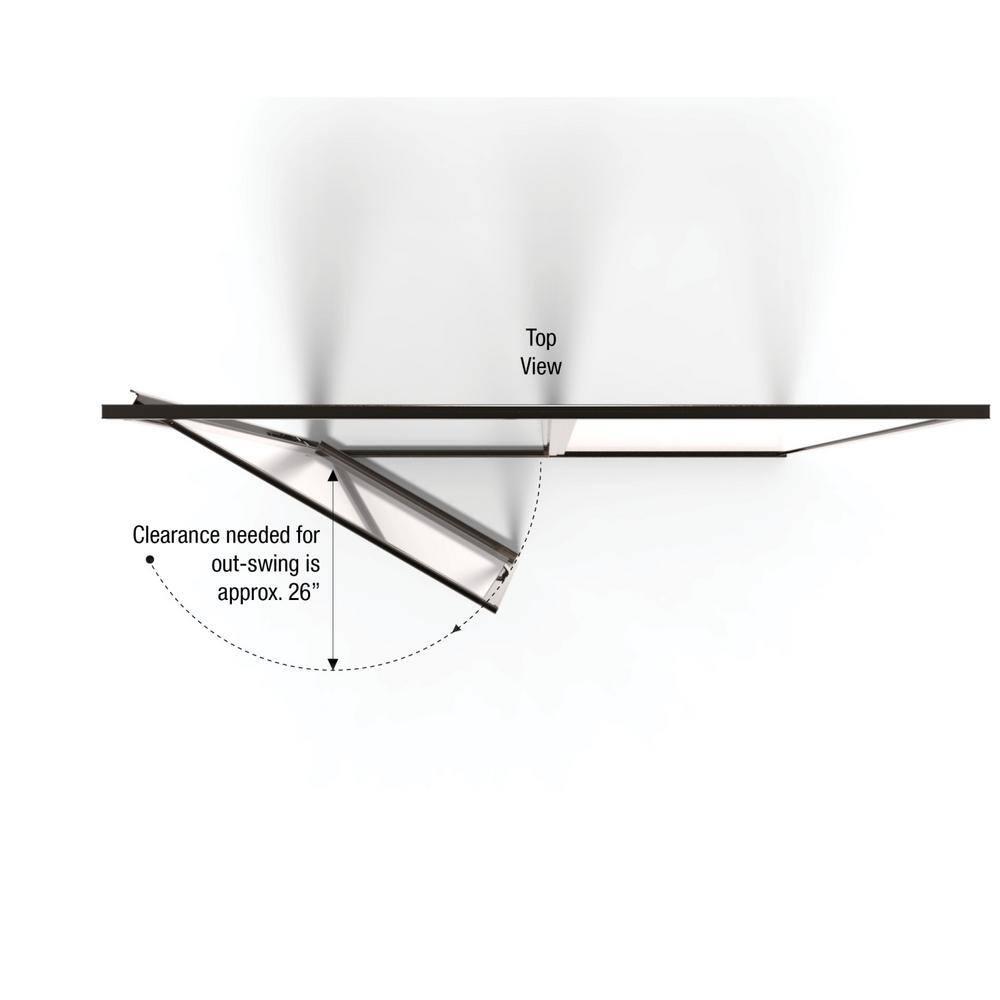 Deluxe 45" W x 72.13" H Framed Shower Door