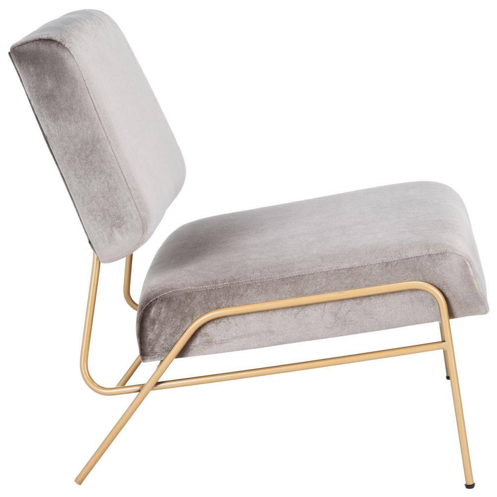 Romilly Velvet Accent Chair - Hazelwood/Gold - Safavieh