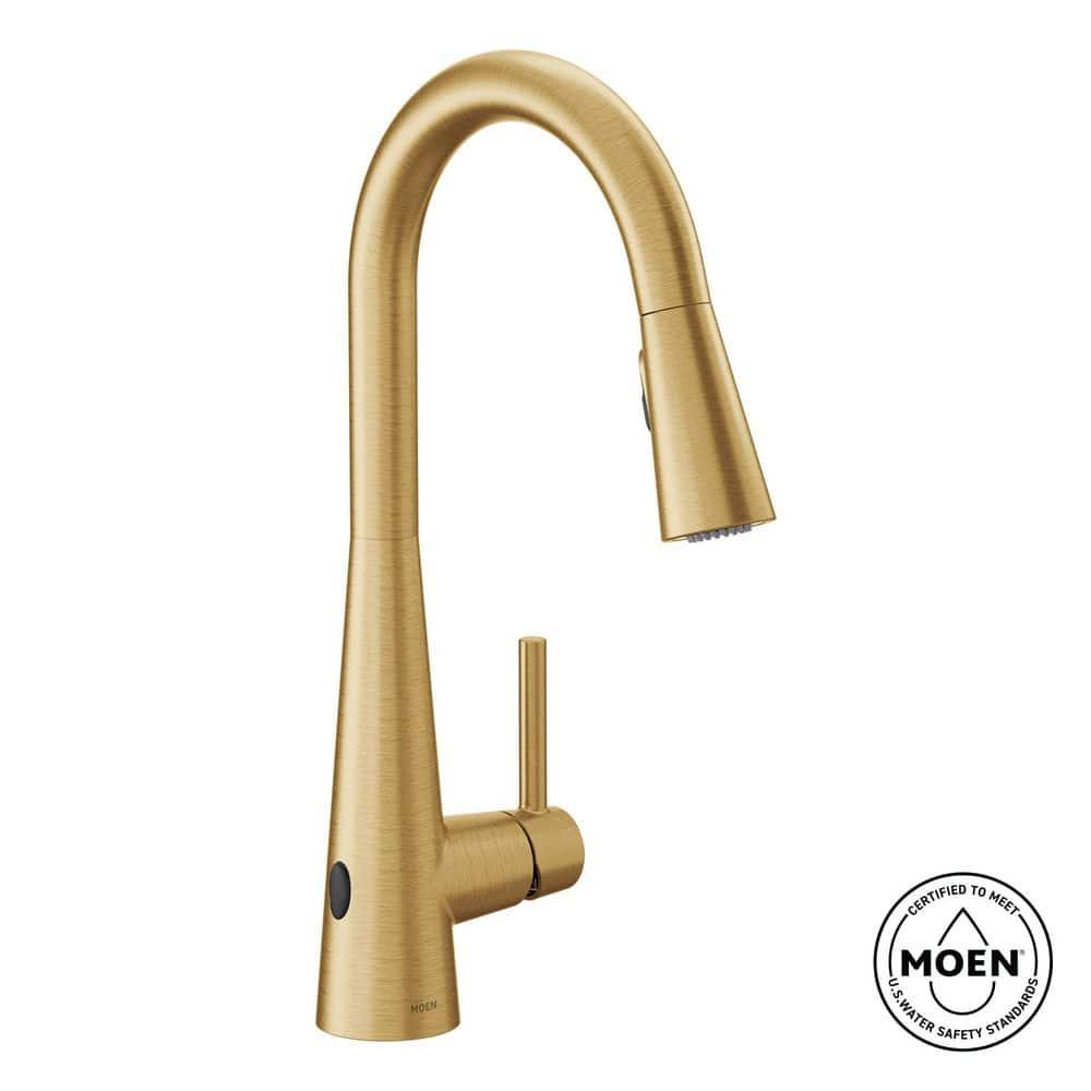 Moen Sleek MotionSense Wave Single Handle Pulldown Kitchen Faucet with Power Clean Technology