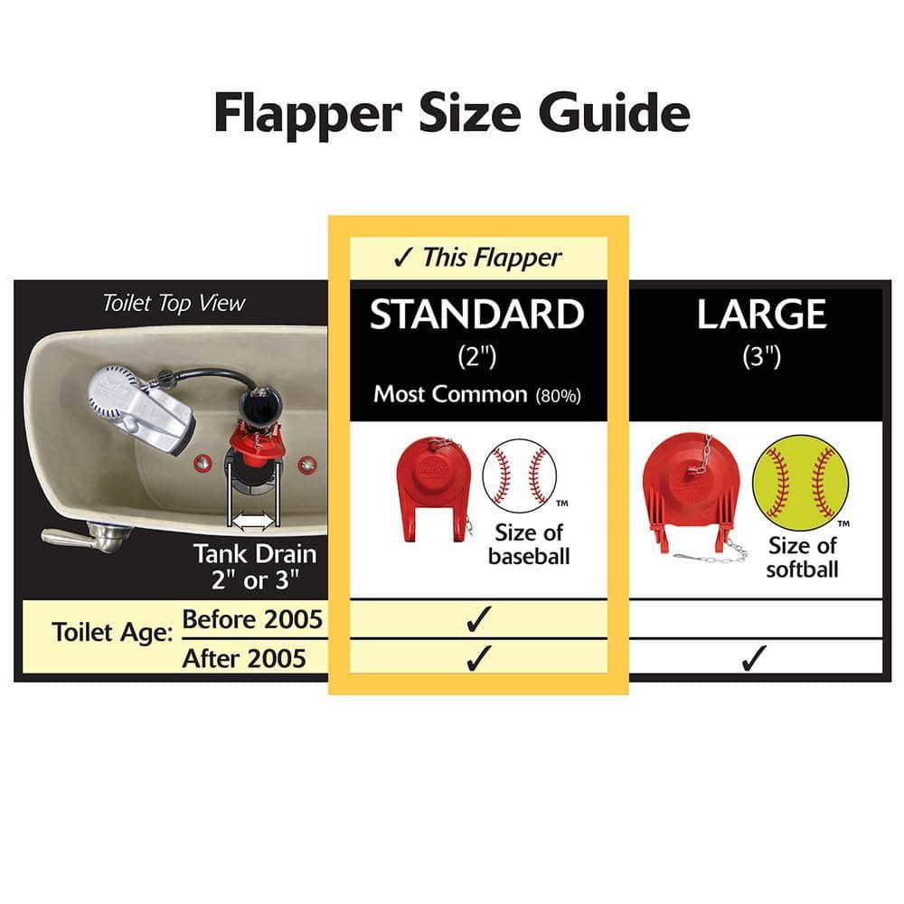 1 pc Korky Flapper and Chain Red Rubber For Universal
