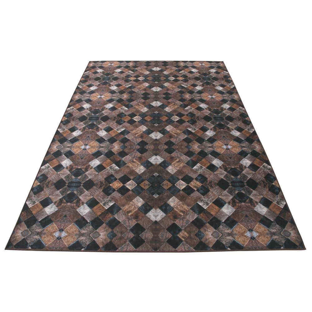 Heirloom Frescoes Black Area Rug