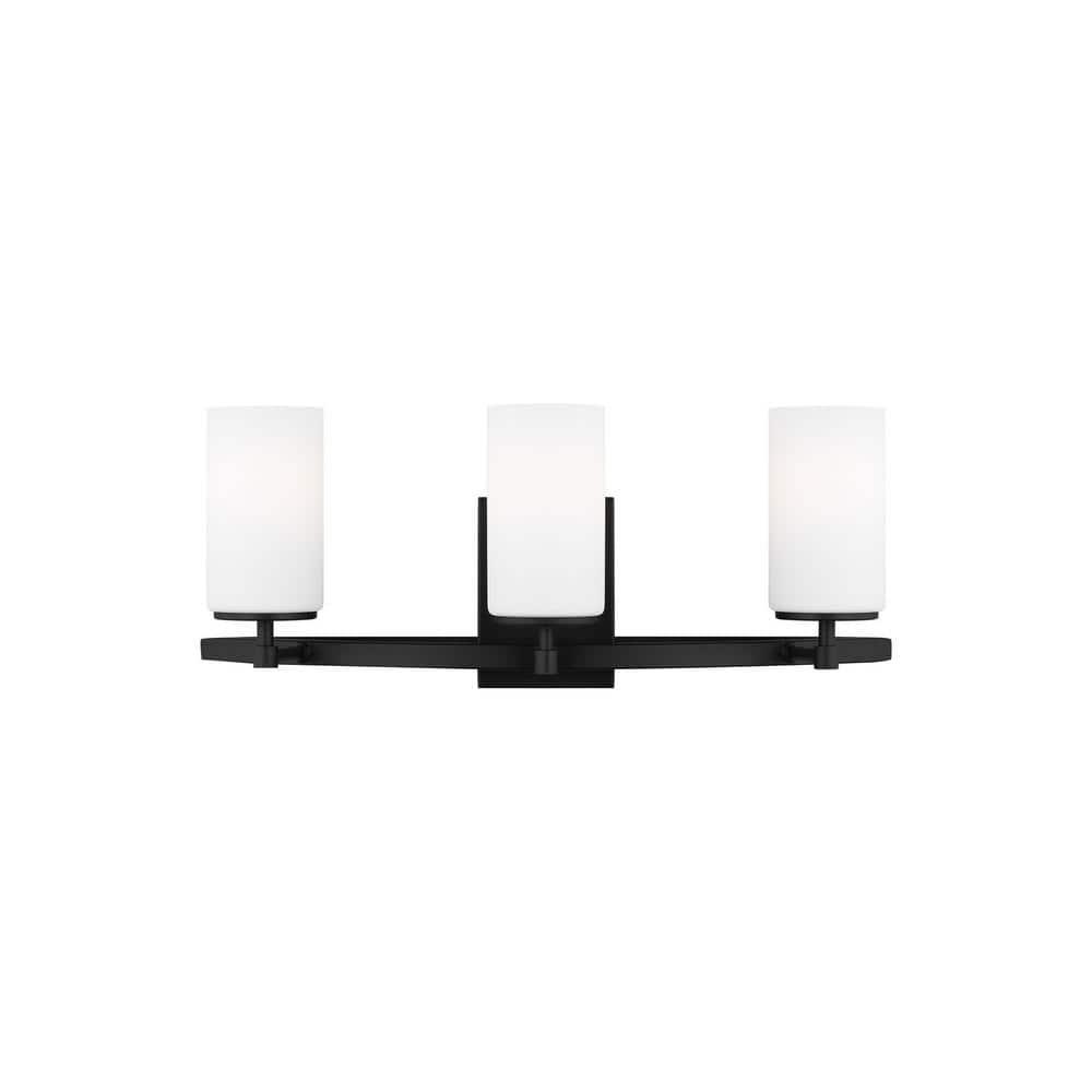 Generation Lighting Alturas 22-in 3 -Light Matte Black Modern/contemporary Vanity light