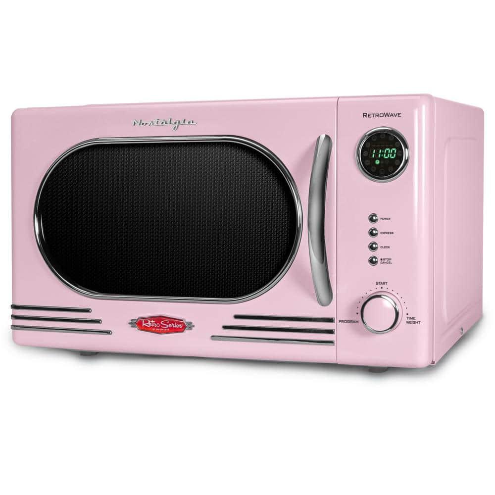 Nostalgia Retro Countertop Microwave 1.1 Cu Ft & 1000 Watt NRMO11PK6A