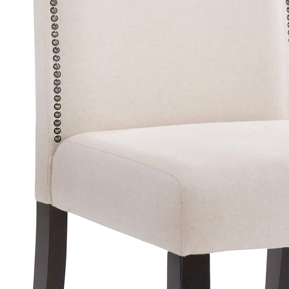 Carolina Cottage 1817-ESLN Romero Parson Chair - Espresso with Linen - 22.5 x 41.5 x 18.5 in.