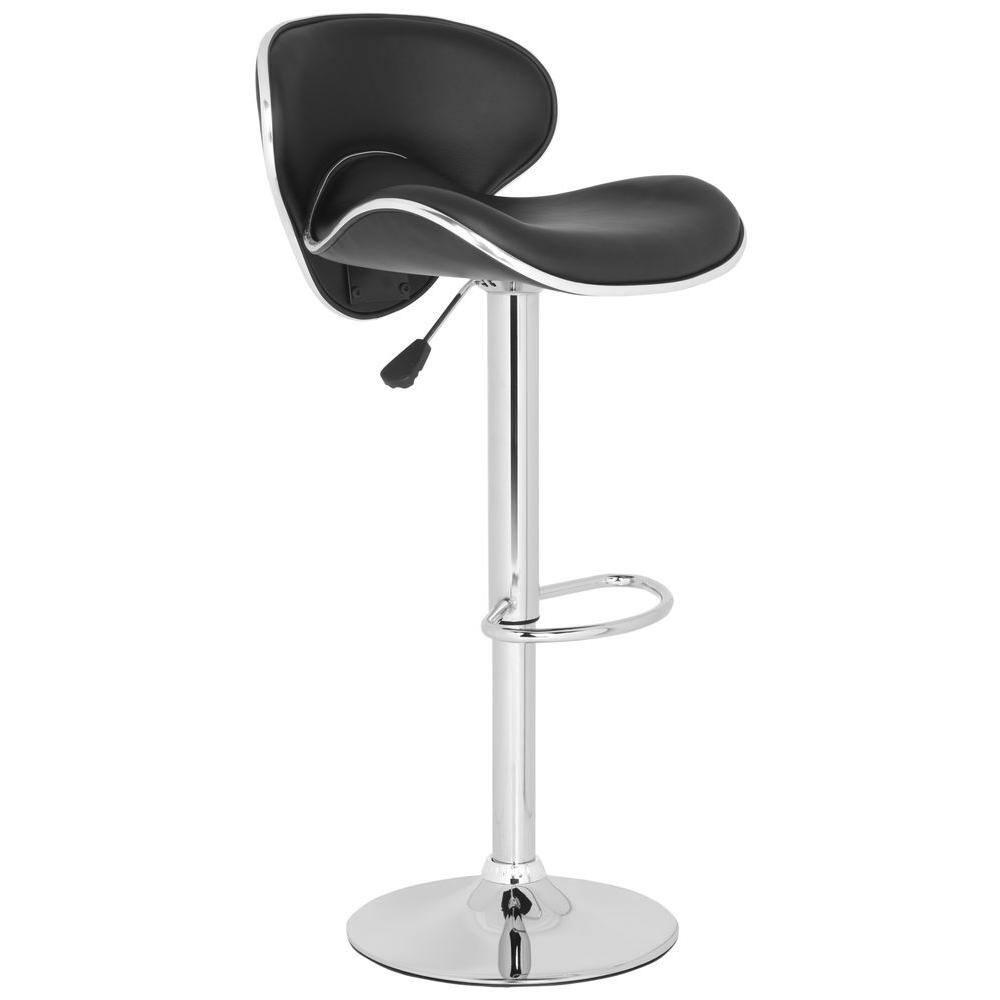 Shambi Swivel Bar Stool - Black - Safavieh