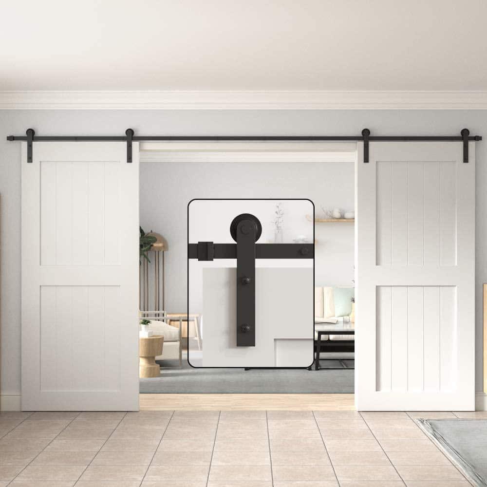 Watchmen Straight Design Standard Double Track Barn Door Hardware Kit