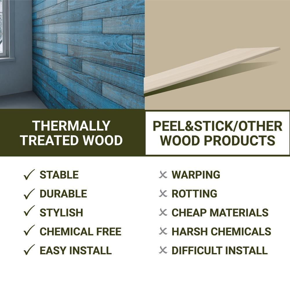 Thermo-Treated 1/4 in. x 5 in. x 4 ft. Barn Wood Wall Planks (10 sq. ft. 6-Pack)
