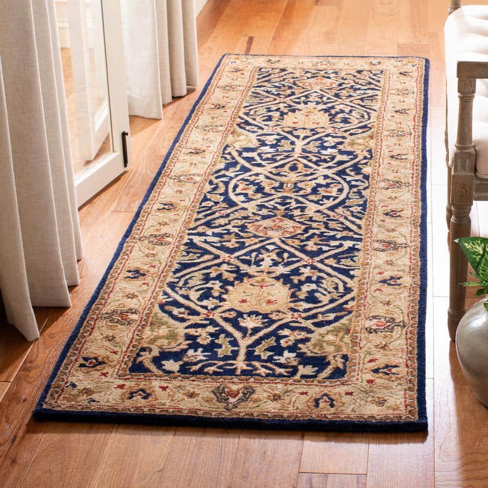 Persian Legend PL819 Hand Tufted Indoor Runner Rug - 2'6"x8' - Blue/Gold - Safavieh