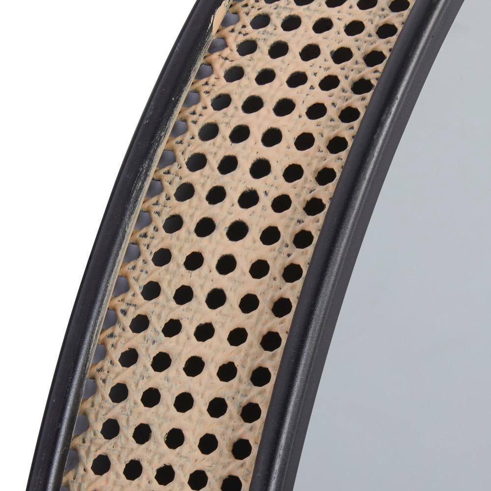 DecMode 32" x 32" Black Wall Mirror with Thin Frame