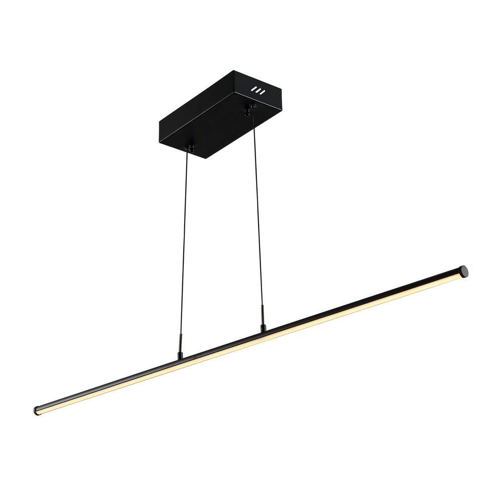 Conley 39.5" Dimmable Adjustable Integrated LED Metal Linear Pendant, Black