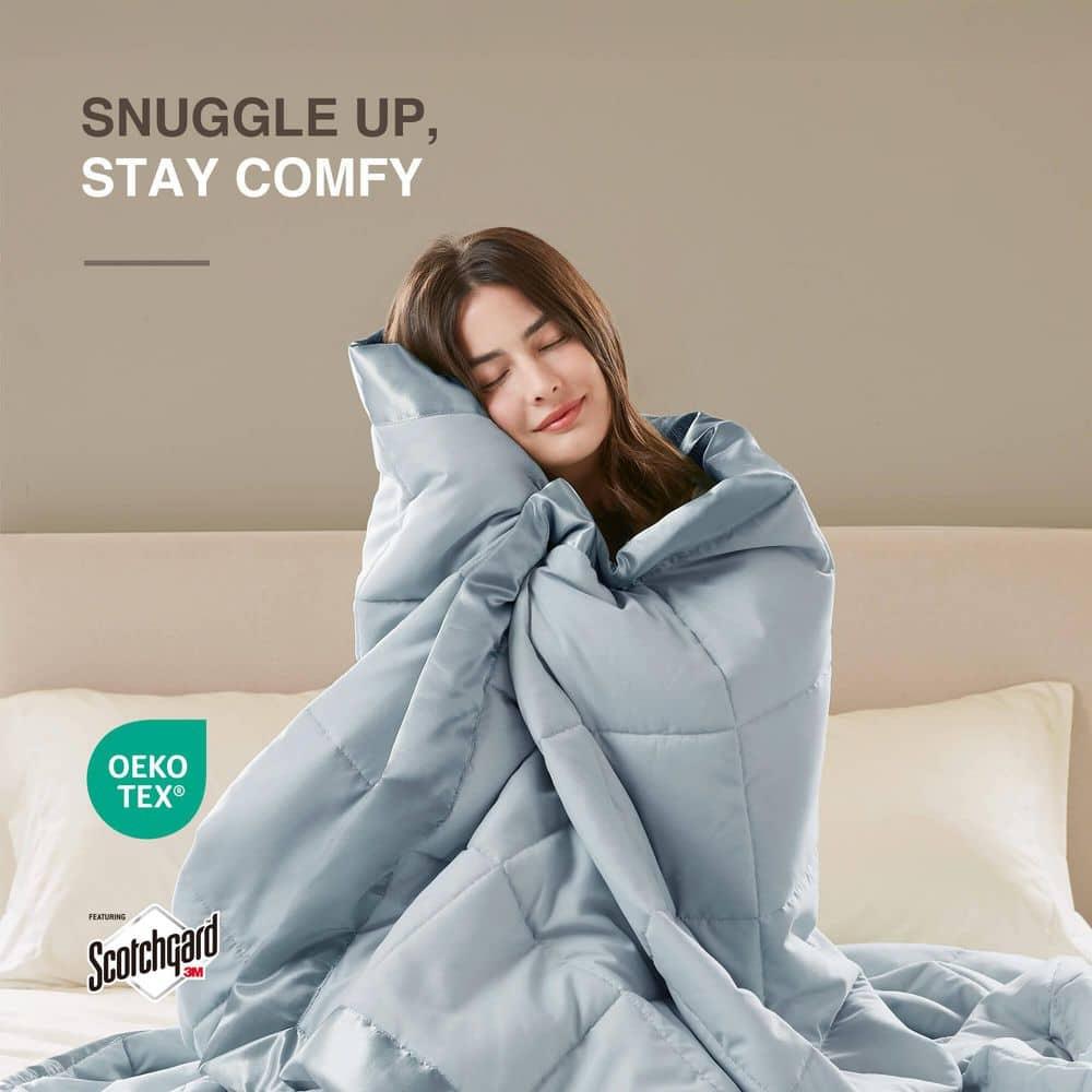 Lightweight Down Alternative Blanket with Satin Trim