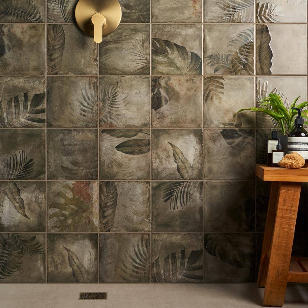 Angela Harris Tempest 7.87 In. X 7.87 In. Matte Ceramic Wall Tile (10.76 Sq. Ft. / Case)