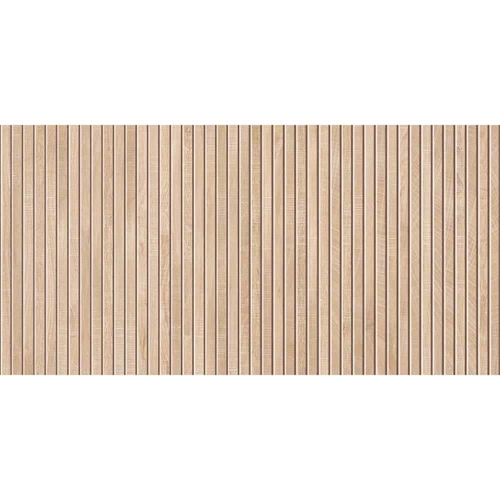 Apollo Tile Bois Ribbon 23.77" x 47.25" Matte Natural Porcelain Deco Wall and Floor Tile 15.49 sqft/case 2-pack