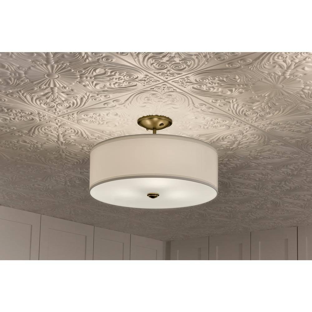 Kichler Lighting Shailene 3 - Light Semi-Flush Mount in  Natural Brass