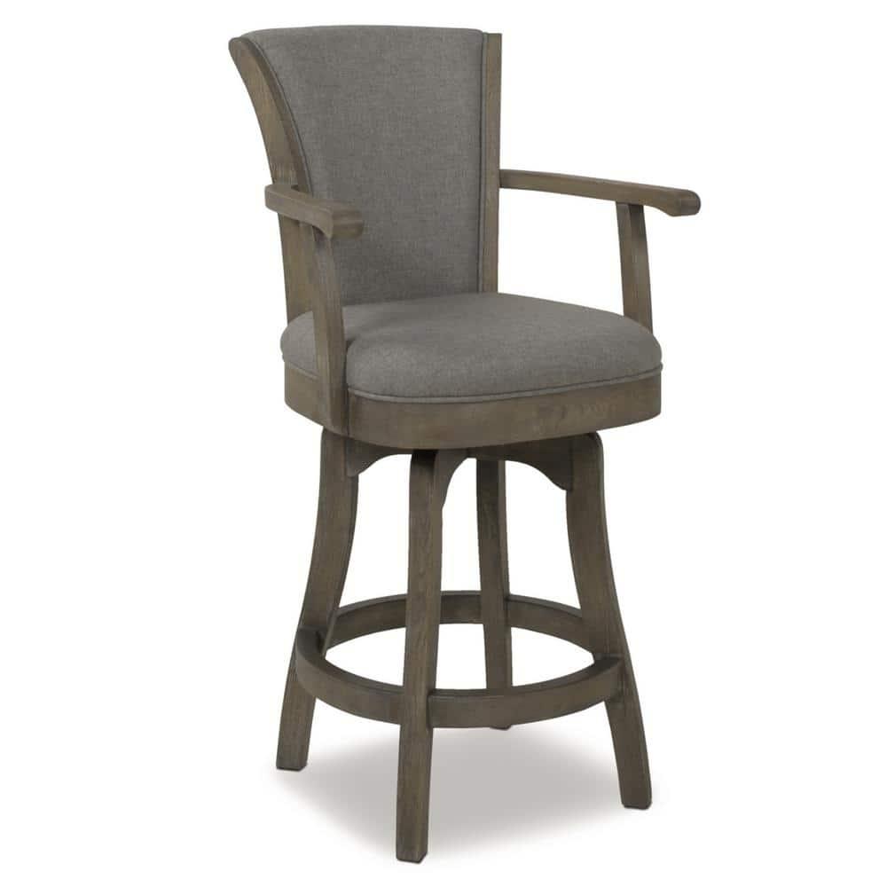 Jennifer Taylor Home Williams 27" Counter Height Bar Stool Dark Heathered Grey