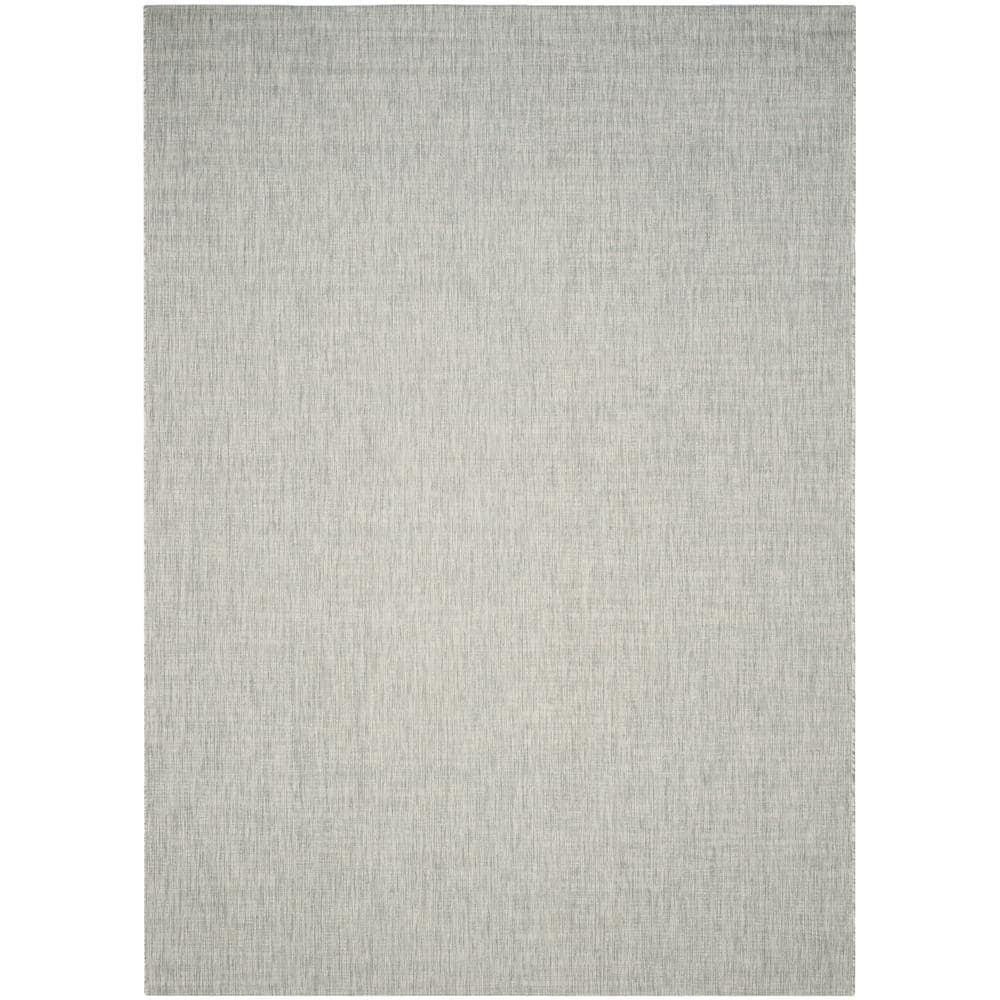 Courtyard CY8576 Power Loomed Indoor and Outdoor Area Rug - Grey/Turquoise - 9'x12' - Safavieh