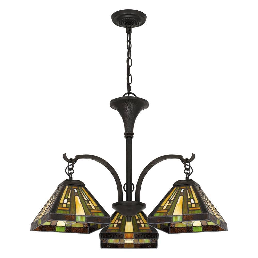 Quoizel Lighting Stephen 3 - Light Chandelier in  Vintage Bronze