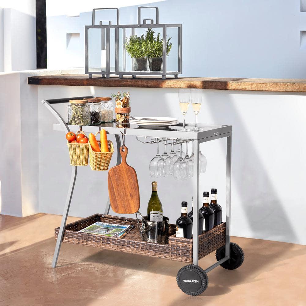 NUU GARDEN Metal Bar Cart