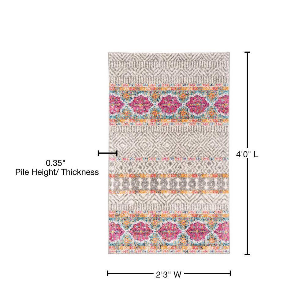 Madison MAD797 Power Loomed Accent Rug - Grey/Ivory - 2'3"x4' - Safavieh.