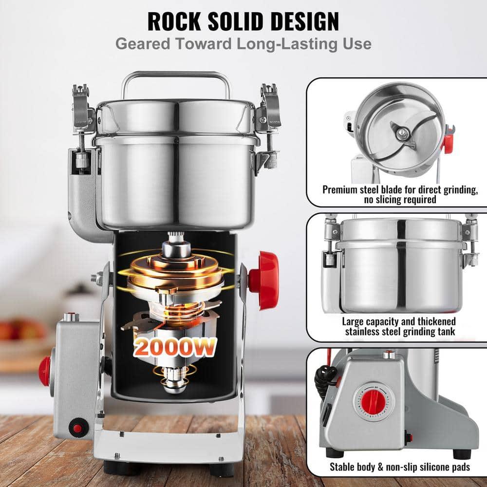 VEVOR 500g Commercial Spice Grinder Electric Grain Mill Grinder High Speed