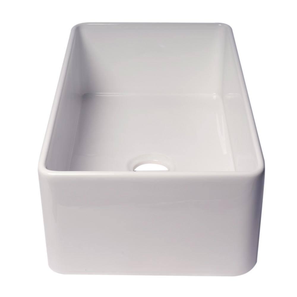 Alfi Brand 33'' L Farmhouse / Apron Single Bowl Fireclay Kitchen Sink ABF3318S-W