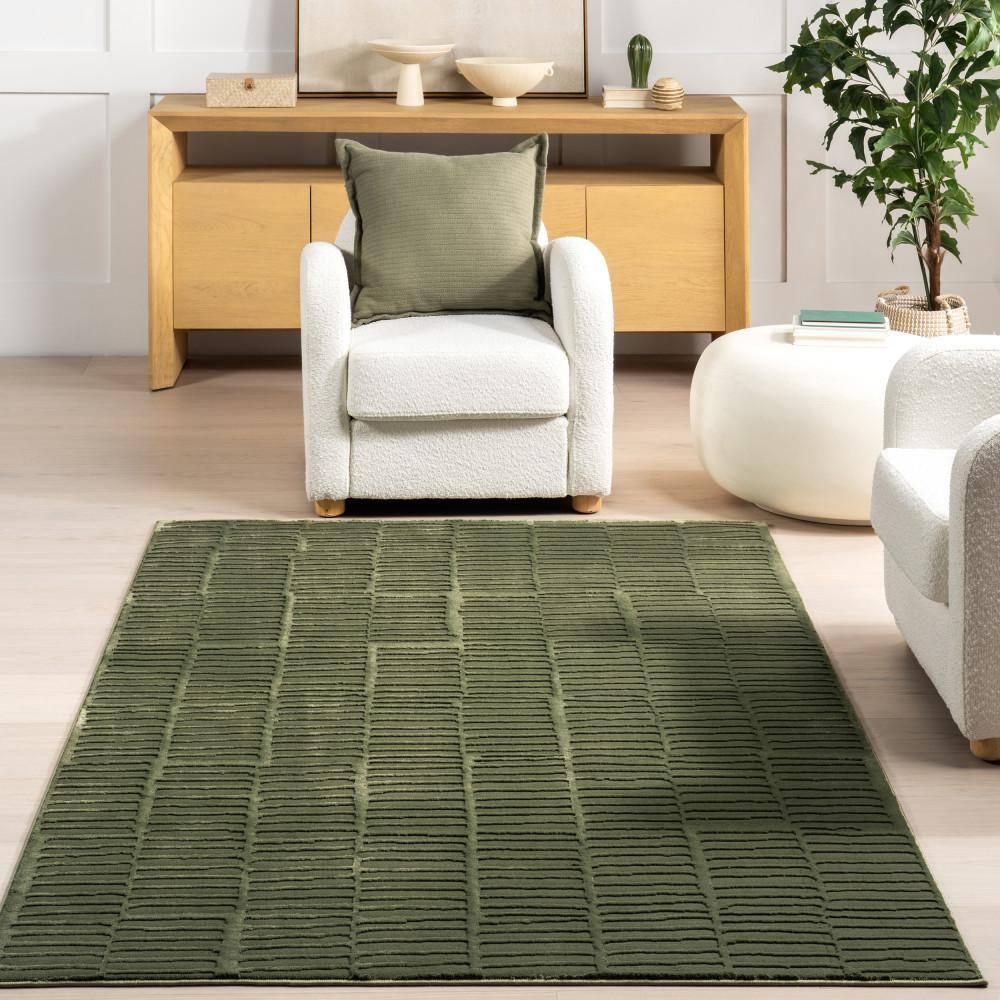 Nuloom Kailani Geometric Machine Washable Indoor Area Rug, 9' x 12', Green
