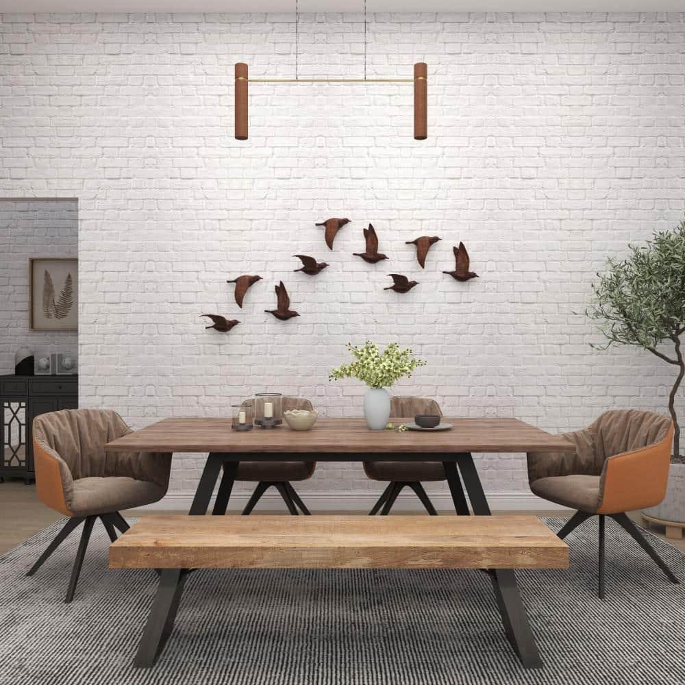 Polystone Bird Metallic 3D Sculpted Wall Decor Set of 3 Brown - Olivia & May: Ready to Hang, Coastal Style Decorative Sculptures