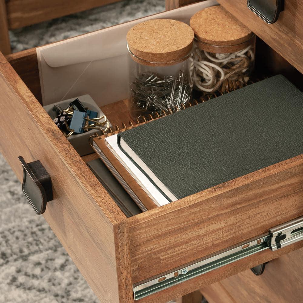 Cannery Bridge 6 Drawer Executive Desk Sindoori Mango - Sauder: Workspace Organizer, MDF Build