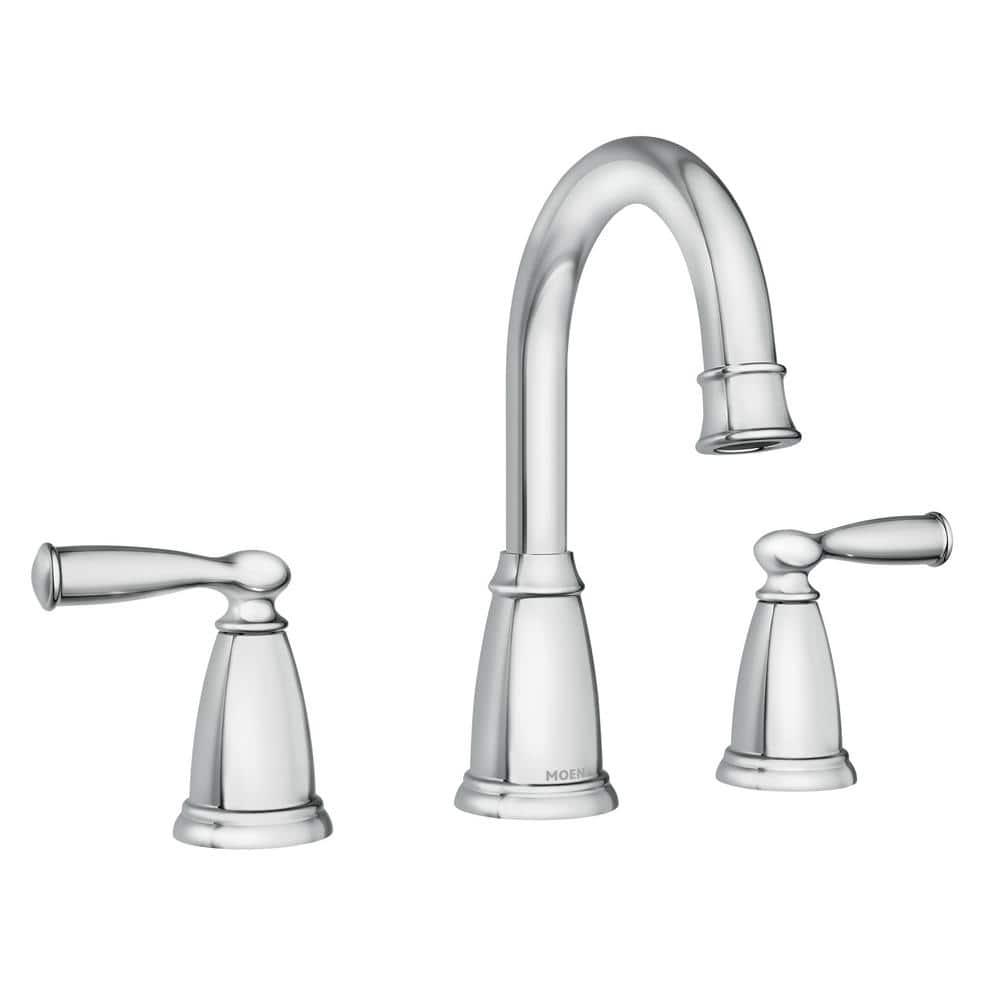 Moen Moen Banbury 8 In. Widespread Double Handle High-Arc Bathroom Faucet In Mediterranean (Valve Included) 84947-CH