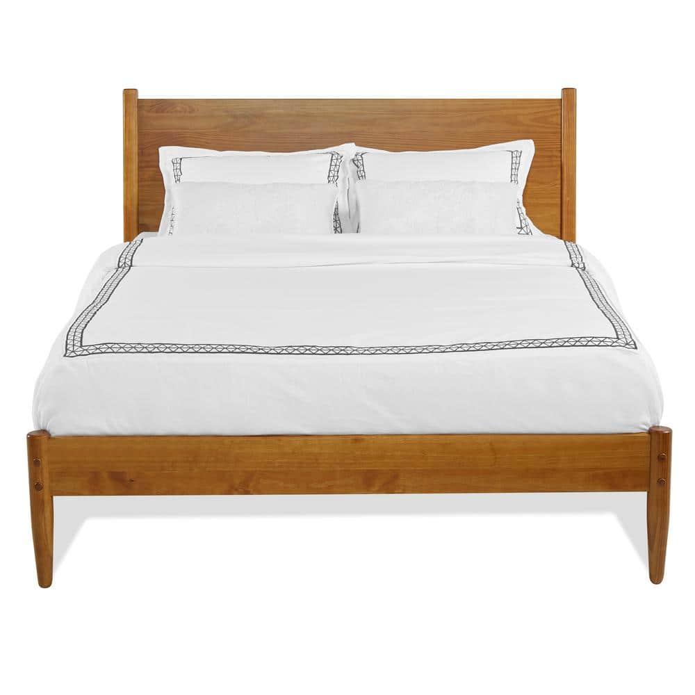 Mid-Century Castanho King Platform Bed
