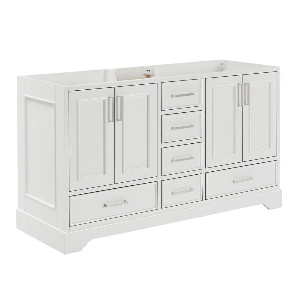 Ariel A061d-Bc Cambridge 60" Double Free Standing Vanity Cabinet Only - White