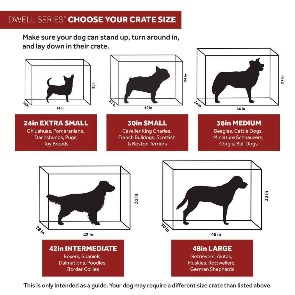 Lucky Dog Sliding Door Crates Pet Crate with Sliding Double Door
