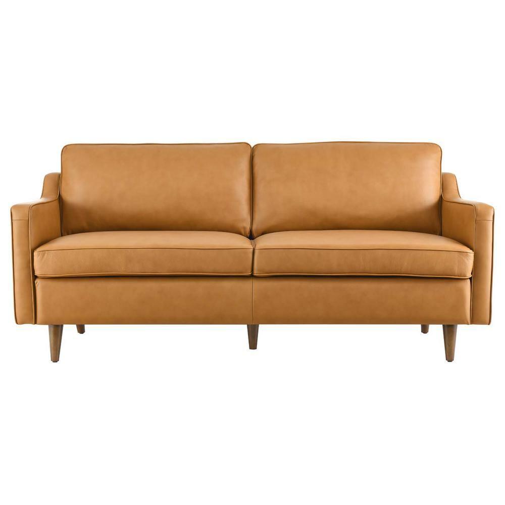 Impart Genuine Leather Sofa Tan