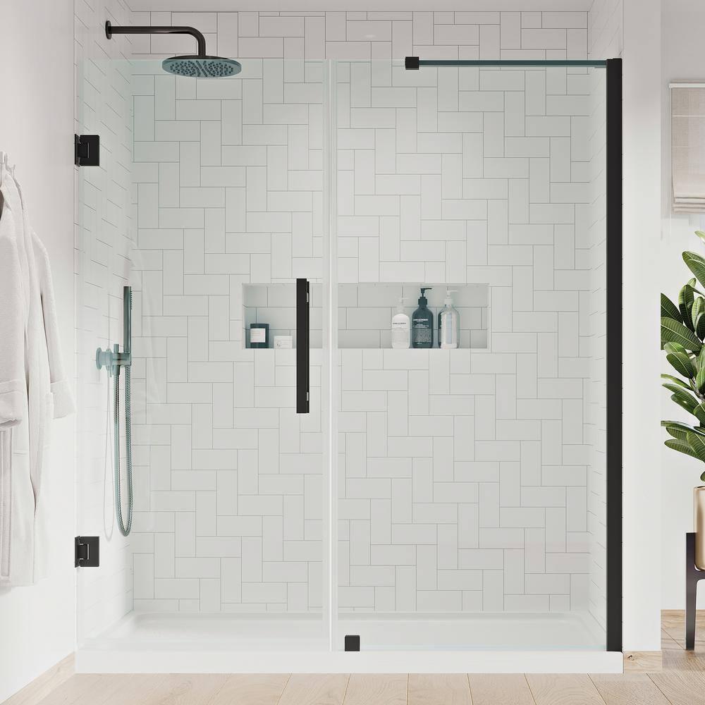 Ove Decors Endless Tampa-Pro 60" W x 72" H Alcove Frameless Shower Kit, Door, Panel, Base TP0180190