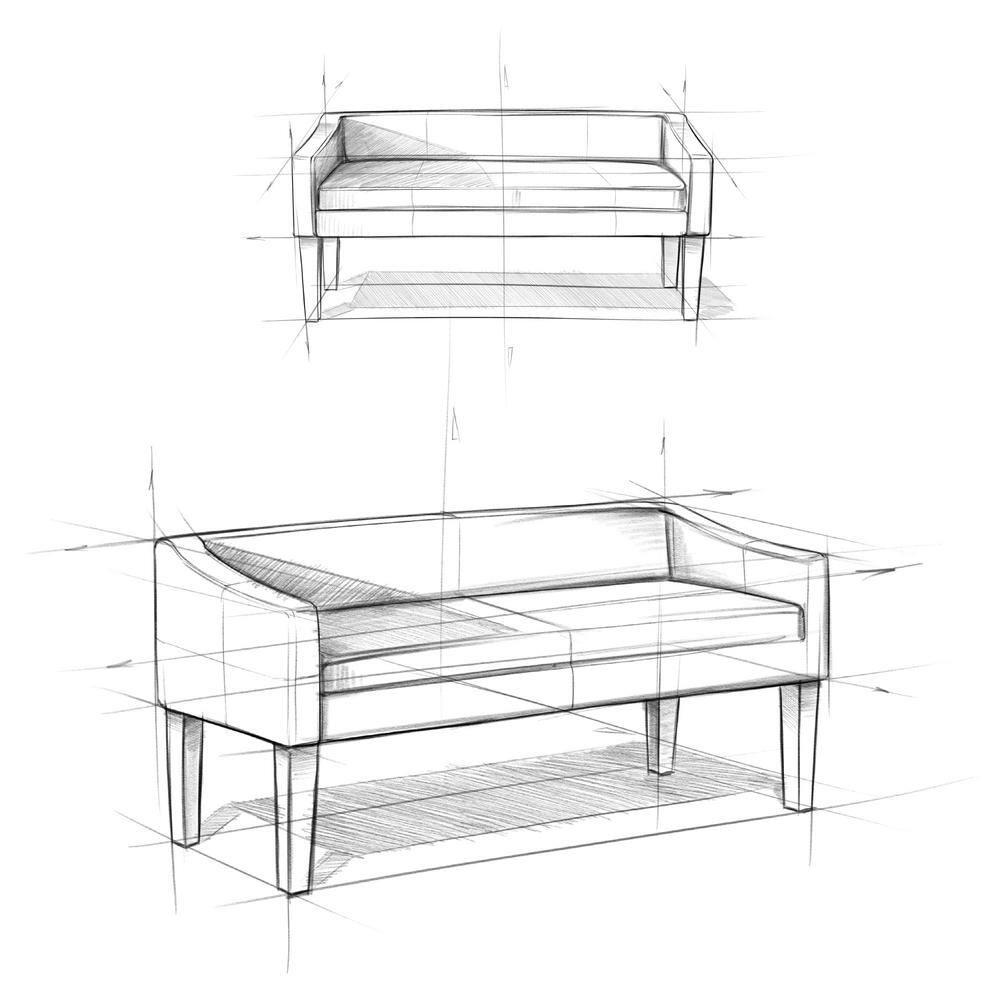 Simpli Home Parris 50"W Upholstered Contemporary Fabric Entryway Bench with Low-Profile Back and Swooped Arms