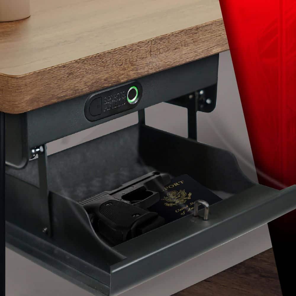 Home Defense Quick Access Drop Action Gun Safe with Biometric Lock