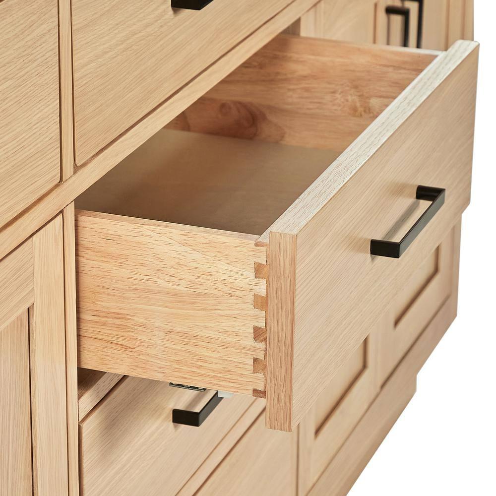 Tidworth 66'' Solid Wood Double Bathroom Vanity with 1.5'' Carrara Quartz Top, Rectangular Sinks