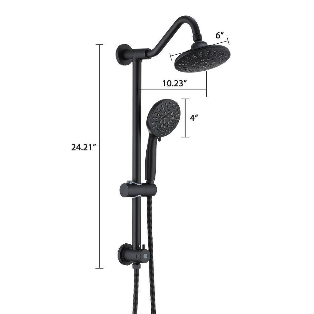 JASODI F09DHPYG9D 6 Inch High Pressure Rainfall Showerhead for Bath - Adjustable Swivel Shower Head