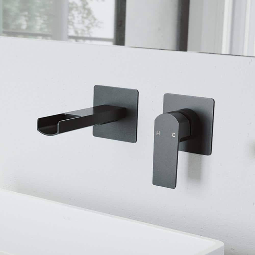 Atticus 5" H Single Handle WaterSense Wall Mount Bathroom Faucet