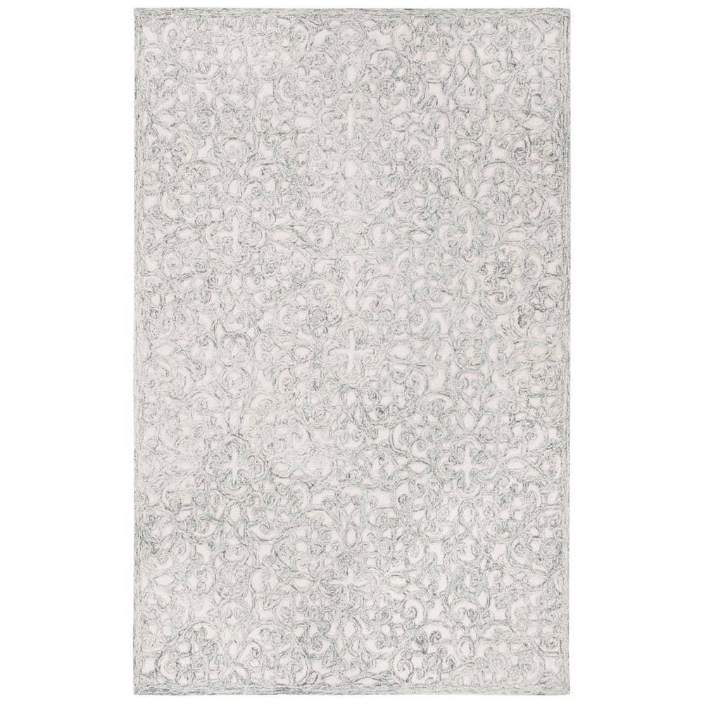 Trace TRC103 Hand Tufted Area Rug - Charcoal/Ivory - 6'x9' - Safavieh.