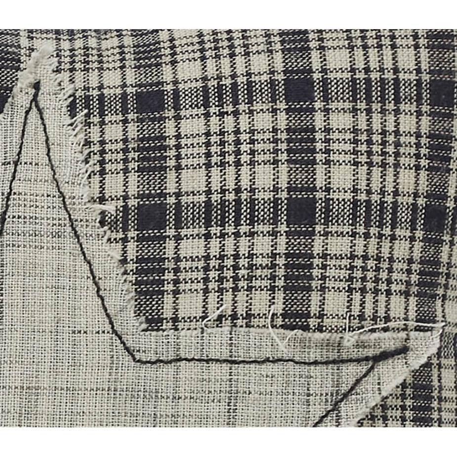 VHC Brands My Country Applique Star Pillow 6x6, Cotton Pillow With Polyester Pillow Fill, Decorative Throw Pillow, My Country Collection, Square 6x6, Navy