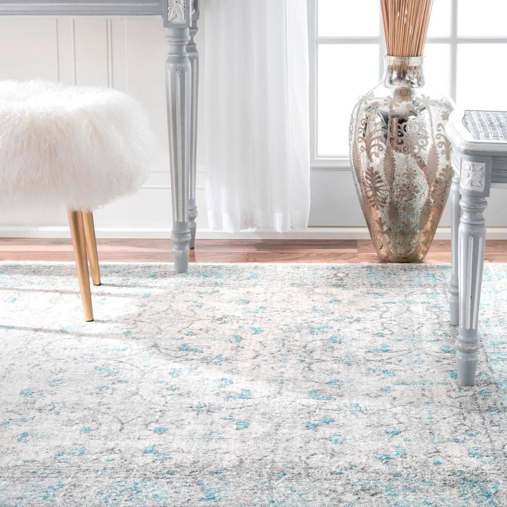 nuLOOM Rio Transitional Farmhouse Area Rug, 10' x 14', Aqua