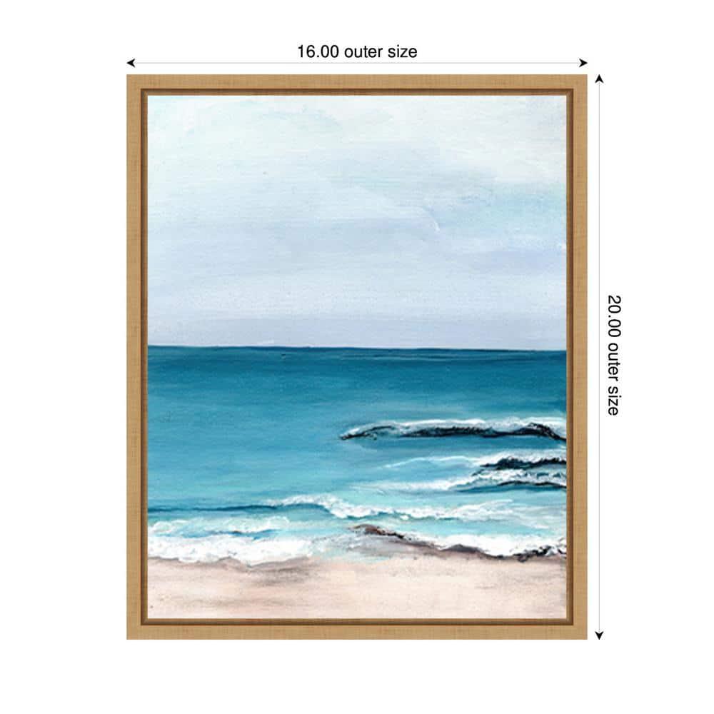 Amanti Art 16"x20" Oceanside View I by Marcy Chapman Framed Canvas Wall Art Print